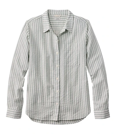 Women's Bean's Seacoast Seersucker Big Shirt