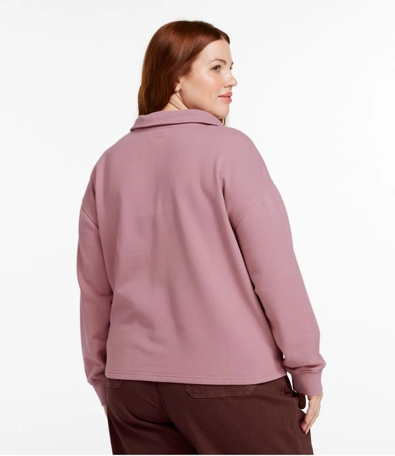 Women's Sunwashed Sweats, Splitneck Polo