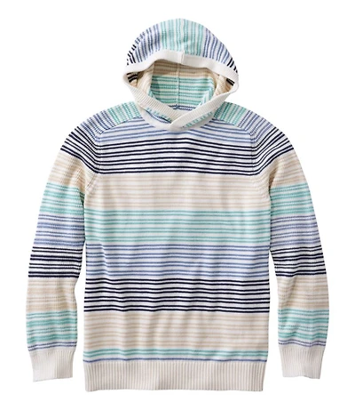 Men's Sunwashed Textured Cotton Sweater, Hoodie, Stripe