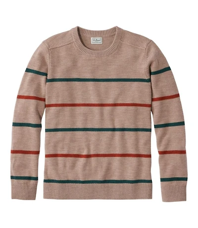 Men's Essential Merino Sweater, Crewneck, Stripe