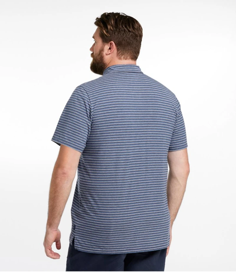 Men's Comfort Stretch Performance® Pima Polo, Short-Sleeve, Stripe