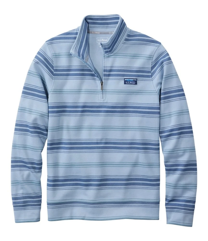 Men's Comfort Stretch Performance® Piqué, Quarter-Zip Pullover, Stripe