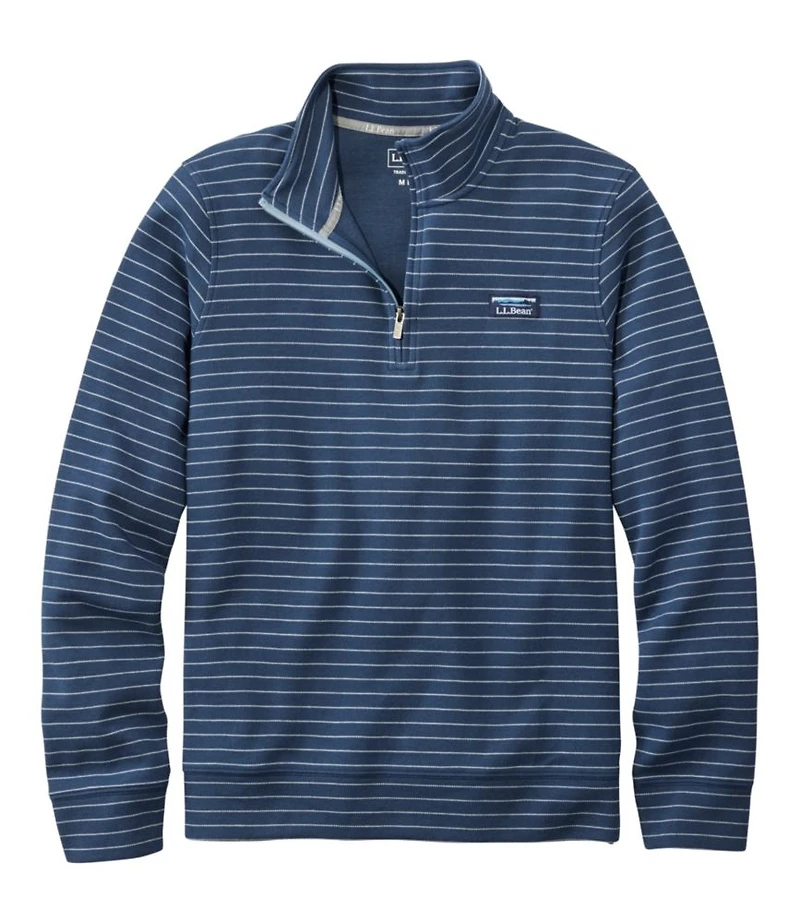 Men's Comfort Stretch Performance® Piqué, Quarter-Zip Pullover, Stripe