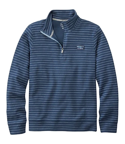 Men's Comfort Stretch Performance® Piqué, Quarter-Zip Pullover, Stripe