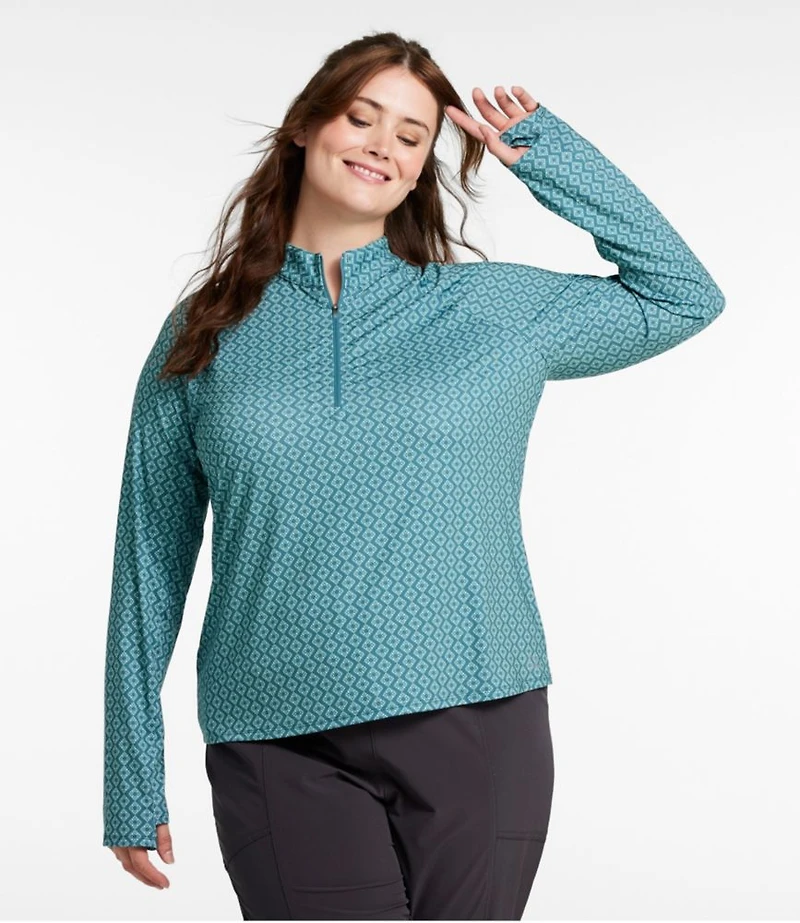 Women's Access Trail Pullover, Long-Sleeve Quarter-Zip Print