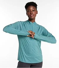 Women's Access Trail Pullover, Long-Sleeve Quarter-Zip Print