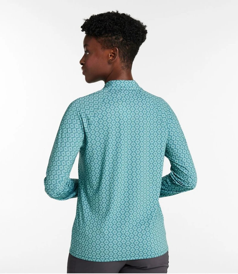 Women's Access Trail Pullover, Long-Sleeve Quarter-Zip Print