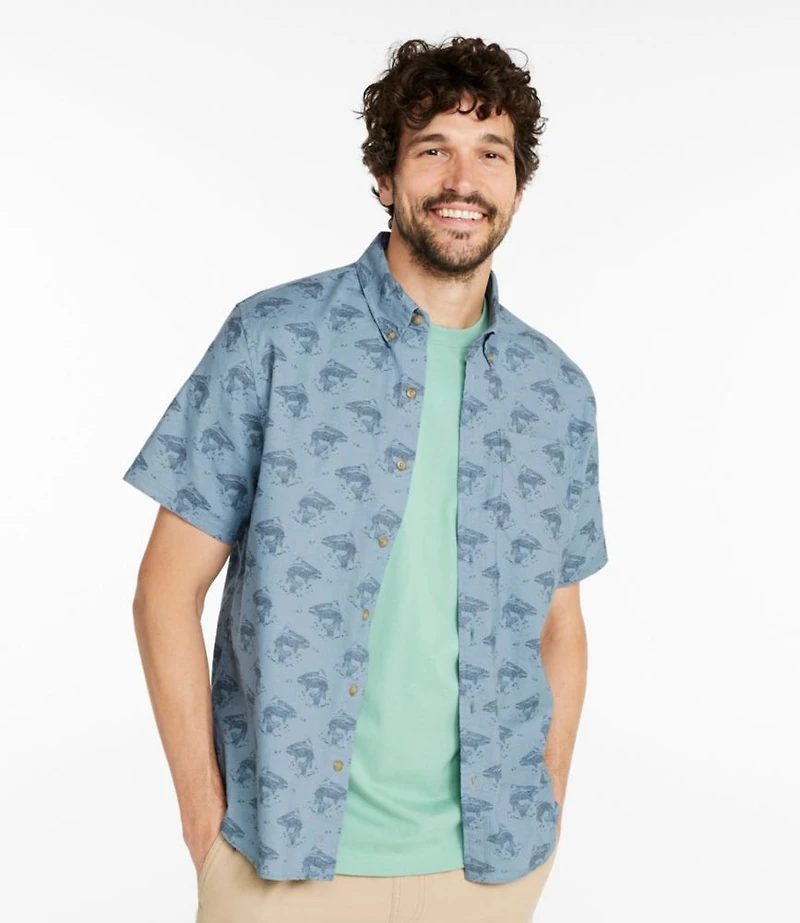 Men's Stonecoast Hemp Shirt, Short-Sleeve, Slightly Fitted Untucked Fit