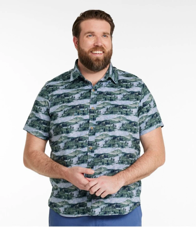 Men's Stonecoast Hemp Shirt, Short-Sleeve, Slightly Fitted Untucked Fit