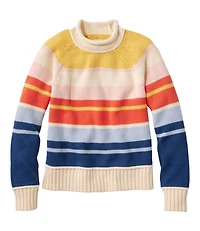 Women's Signature Original Cotton Sweater, Rollneck Stripe
