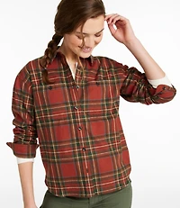 Women's Scotch Plaid Flannel Shirt, Boyfriend