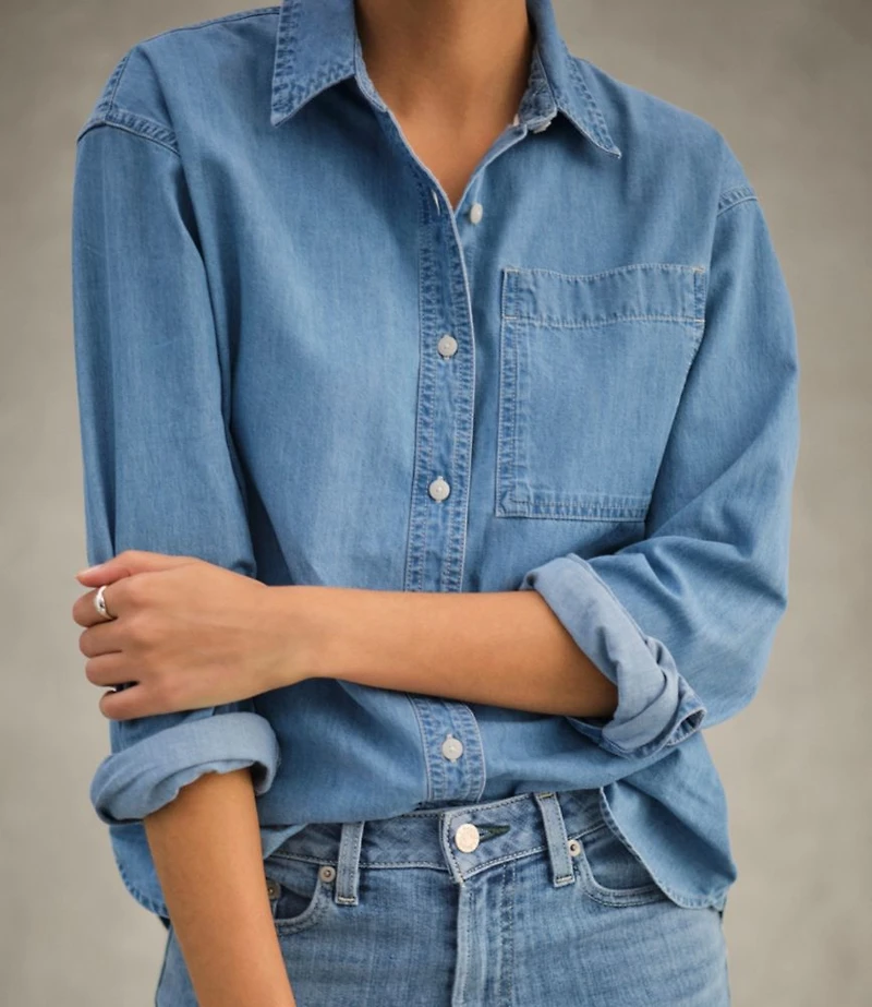 Women's L.L.Bean Denim Boyfriend Shirt