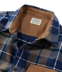 Men's Scotch Plaid Flannel Shirt, Snap-Front, Slightly Fitted Untucked Fit