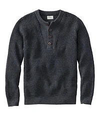 Men's L.L.Bean Organic Cotton Waffle Sweater, Henley