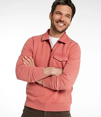 Men's Sunwashed Sweatshirt, Quarter-Zip Polo, Long-Sleeve