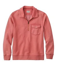 Men's Sunwashed Sweatshirt, Quarter-Zip Polo, Long-Sleeve