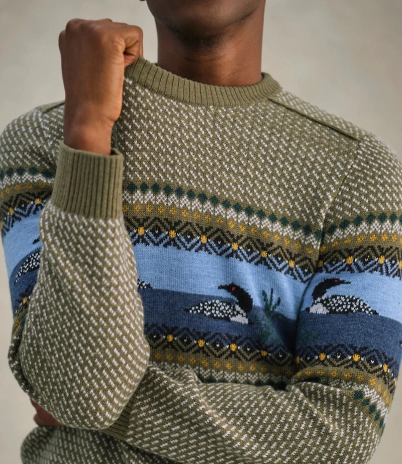 Men's Essential Merino Sweaters, Crewneck, Pattern
