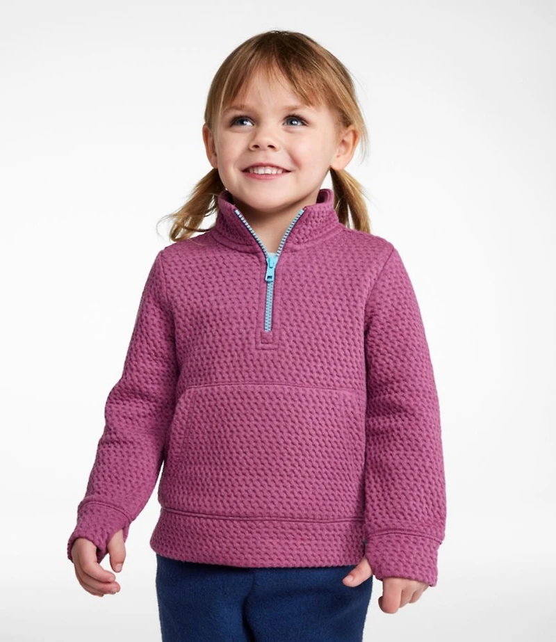 Toddlers' Ridgeknit Pullover, Quarter-Zip