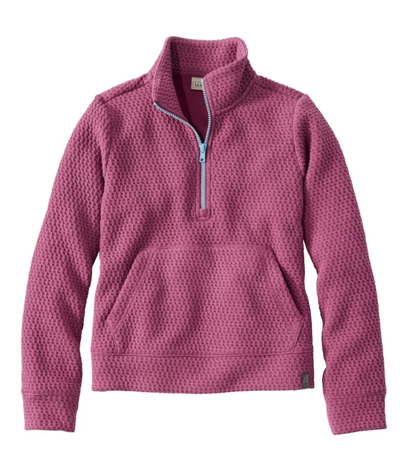 Kids' Ridgeknit Pullover, Glow-in-the-Dark Quarter-Zip