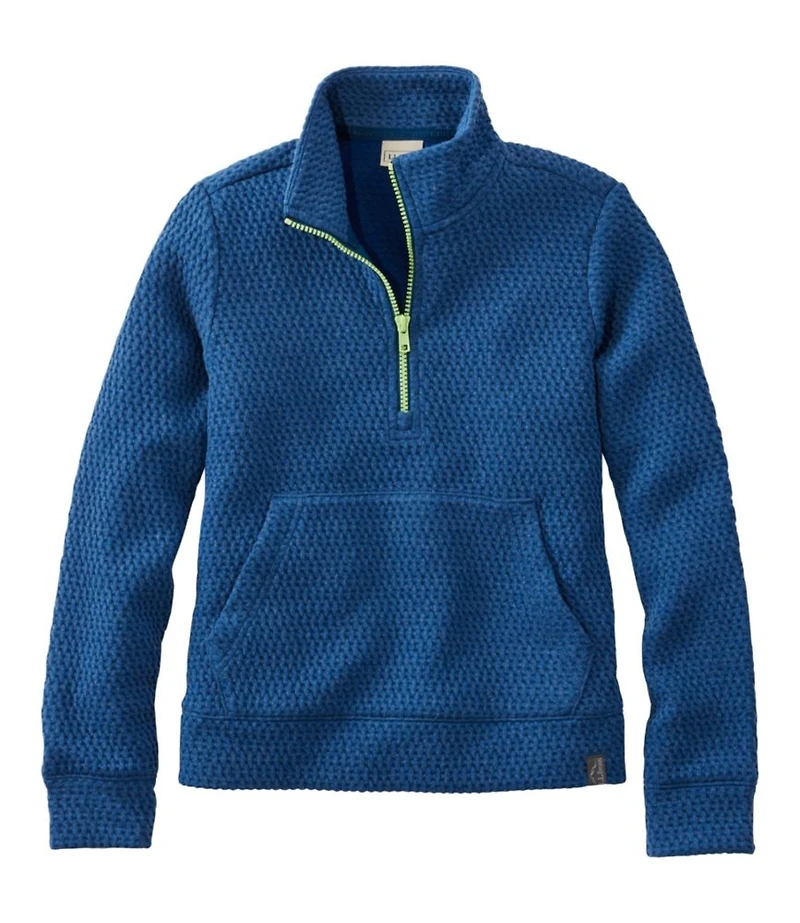 Kids' Ridgeknit Pullover, Glow-in-the-Dark Quarter-Zip