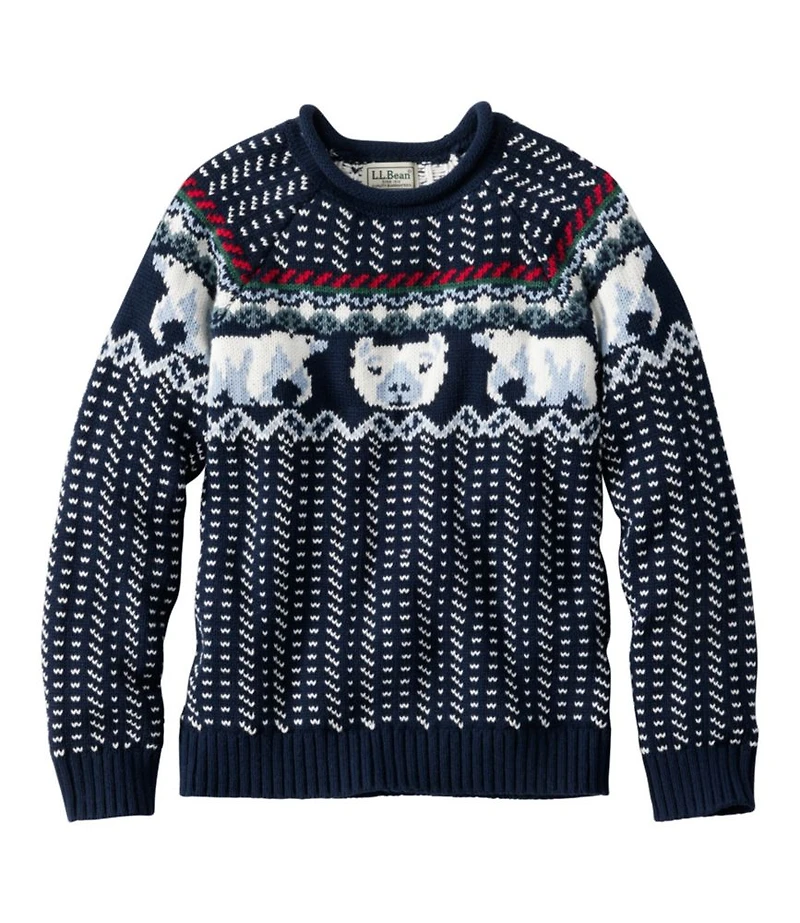 Kids' Cotton Rollneck Sweater