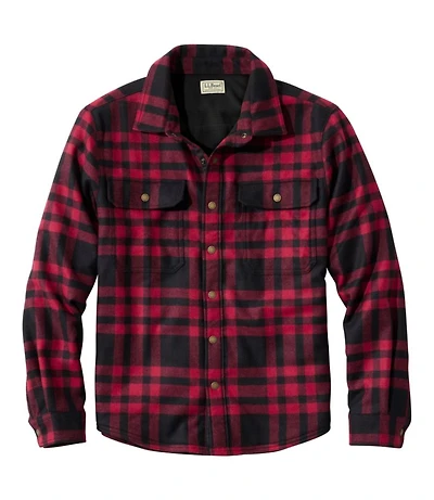 Men's Maine Guide Lightweight Lined Wool Field Shirt, Plaid