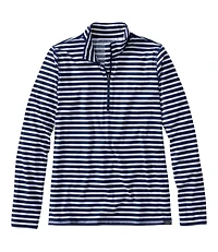 Women's SunSmart® UPF 50+ Sun Shirt, Quarter-Zip Stripe