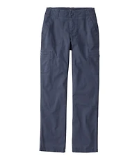 Women's 207 Vintage Cotton Canvas Pants, Mid-Rise Straight-Leg Cargo Lined
