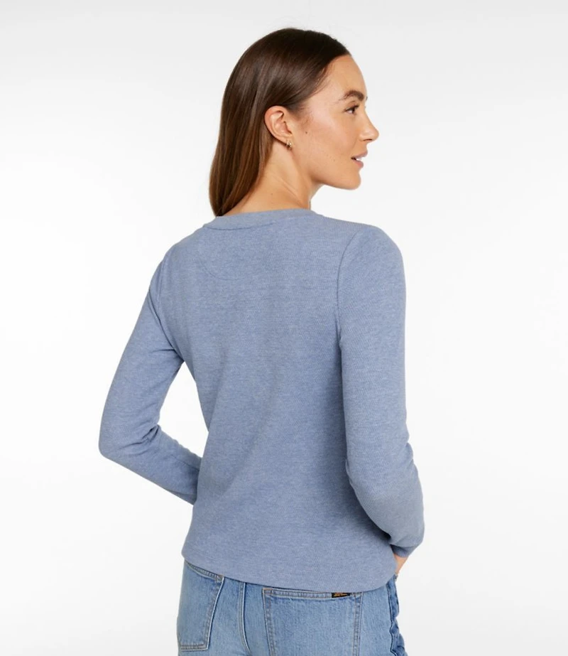 Women's Signature Premium Thermal Tops, Long-Sleeve Henley Shirt