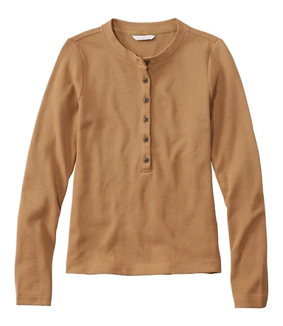 Women's Signature Premium Thermal Tops, Long-Sleeve Henley Shirt