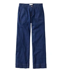 Women's Signature Utility Jeans, Mid-Rise Wide-Leg Ankle