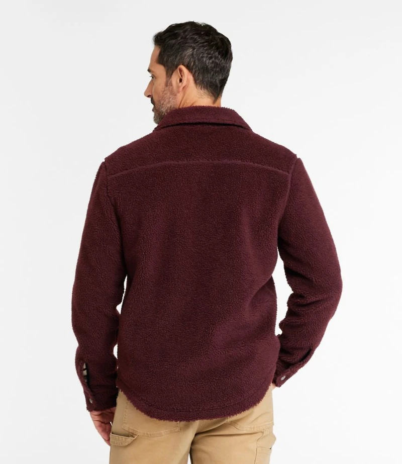 Men's Signature Mixed Media Fleece Shirt Jacket