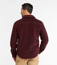 Men's Signature Mixed Media Fleece Shirt Jacket