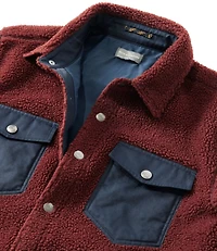 Men's Signature Mixed Media Fleece Shirt Jacket