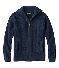 Men's Signature Cotton Fisherman Sweater, Full-Zip