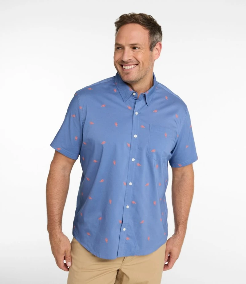 Men's Comfort Stretch Performance® Shirt, Short-Sleeve, Slightly Fitted Untucked Fit