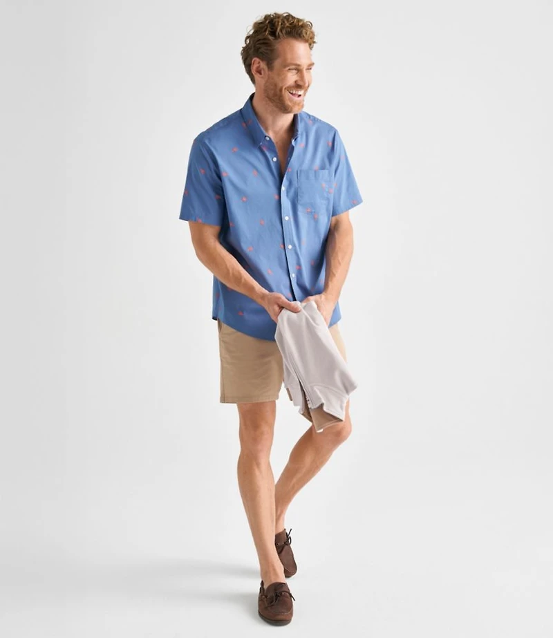 Men's Comfort Stretch Performance® Shirt, Short-Sleeve, Slightly Fitted Untucked Fit