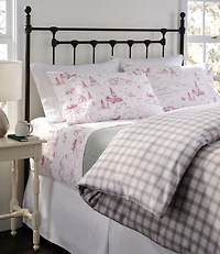 Holiday Toile Flannel Sheet Collection
