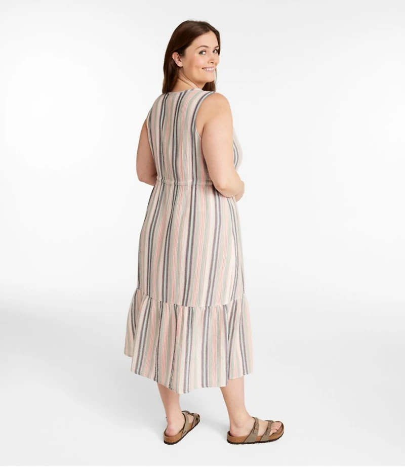 Women's Cloud Gauze Midi Dress, Stripe