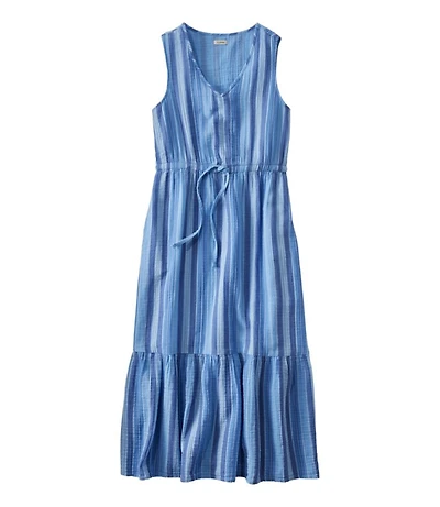 Women's Cloud Gauze Midi Dress, Stripe