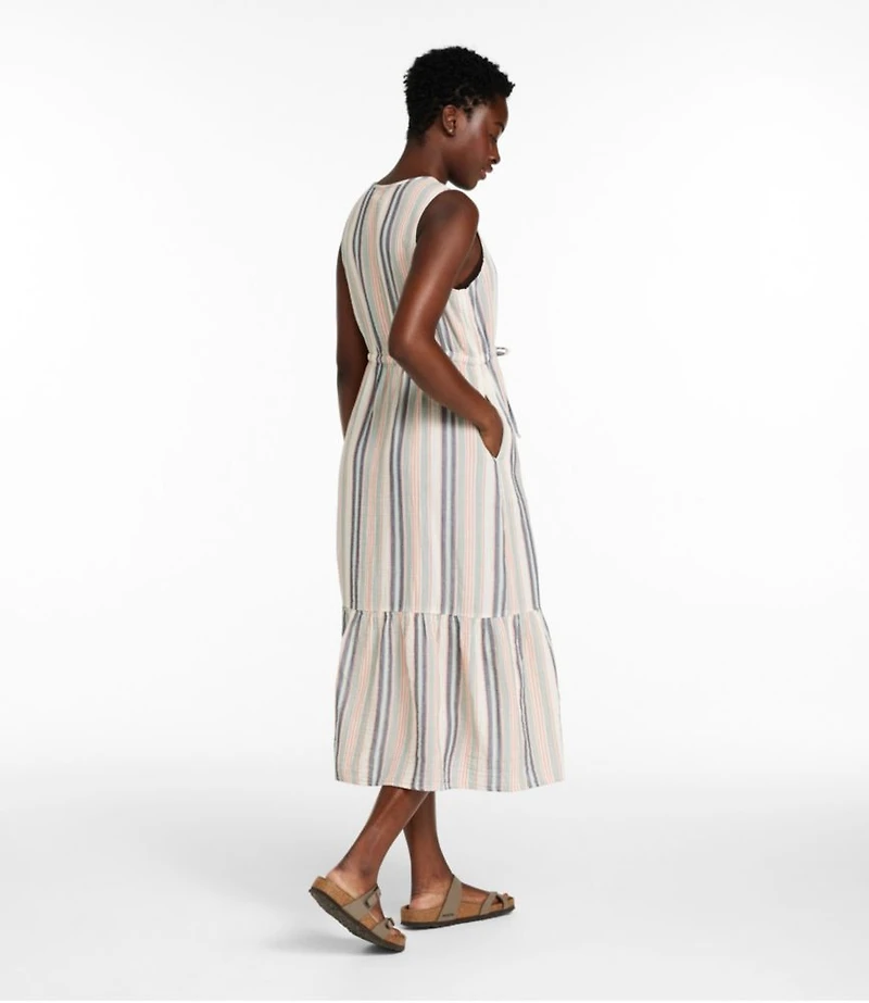 Women's Cloud Gauze Midi Dress, Stripe