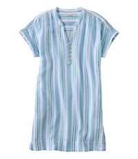 Women's Cloud Gauze Short-Sleeve Shift Dress, Stripe