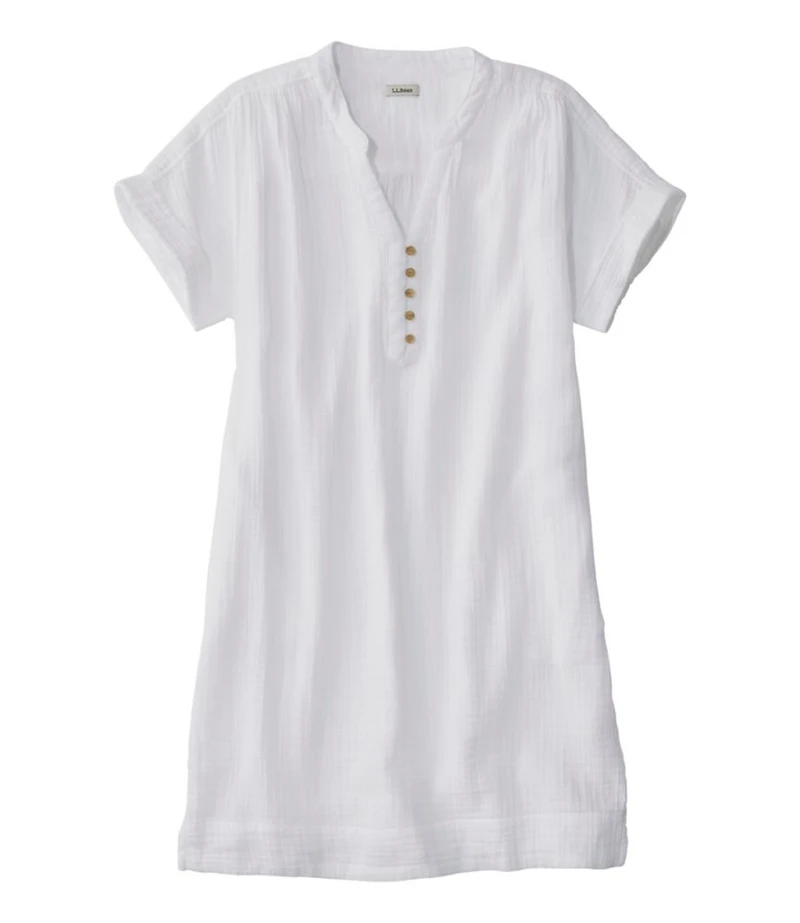 Women's Cloud Gauze Short-Sleeve Shift Dress