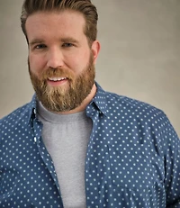 Men's Comfort Stretch Performance® Shirt, Long-Sleeve, Slightly Fitted Untucked Fit, Print