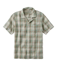 Men's Cloud Gauze Shirt, Short-Sleeve, Slightly Fitted Untucked Fit, Plaid