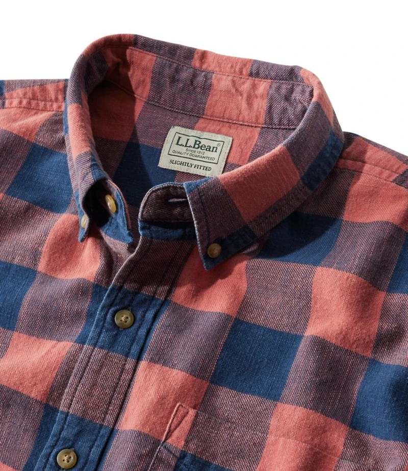 Men's Sunwashed Twill Shirt, Slightly Fitted Untucked Fit