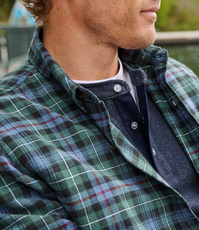 Men's Sunwashed Twill Shirt, Slightly Fitted Untucked Fit