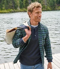 Men's Sunwashed Twill Shirt, Slightly Fitted Untucked Fit