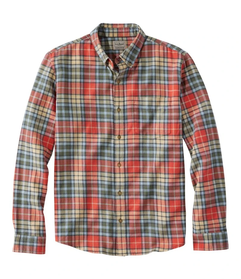 Men's Sunwashed Twill Shirt, Slightly Fitted Untucked Fit