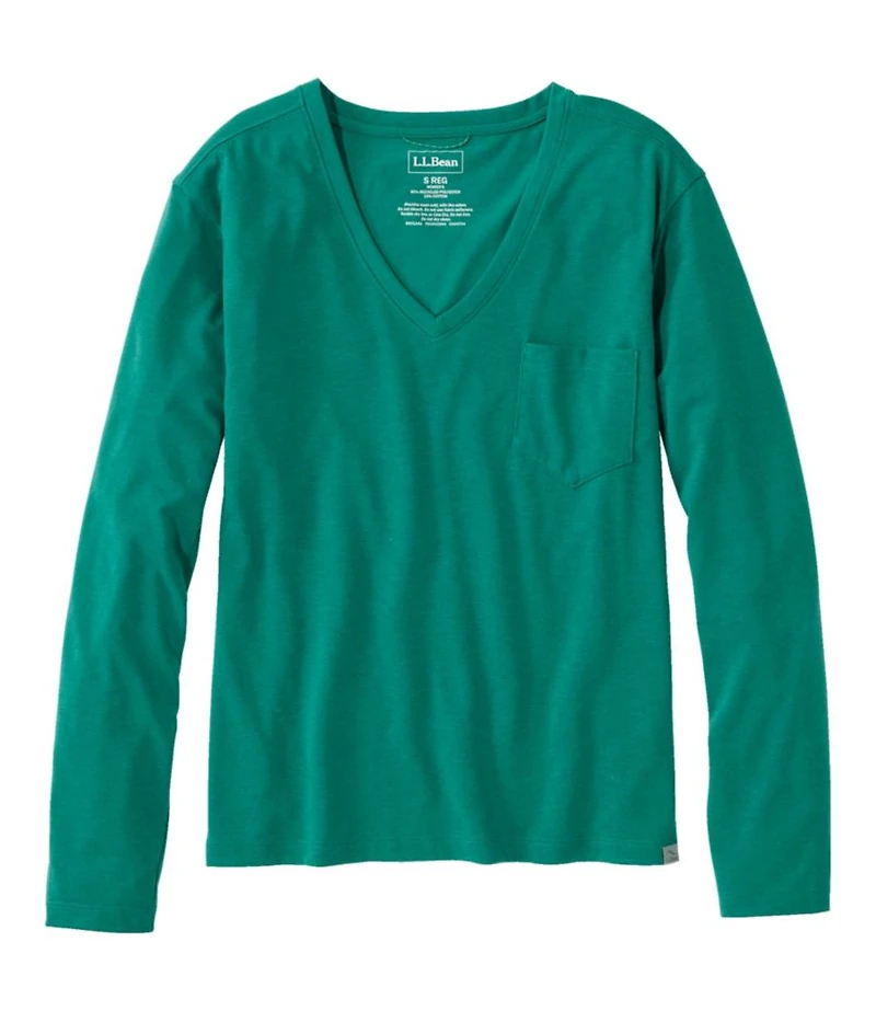 Women's Vista Camp V-Neck Pocket Tee, Long-Sleeve